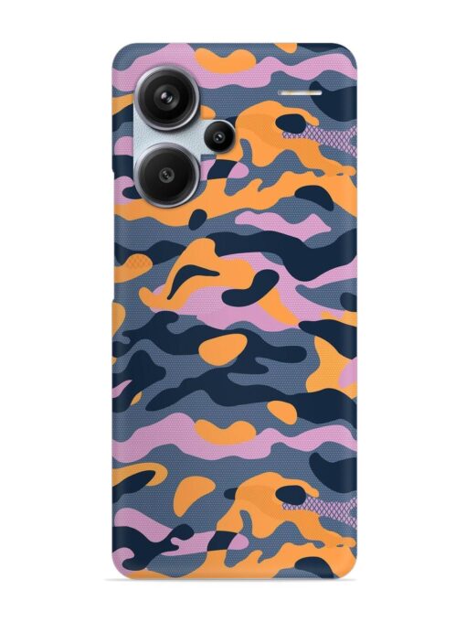 Camouflage Army Military English Orange Art Snap Case for Xiaomi Redmi Note 13 Pro Plus (5G) Zapvi