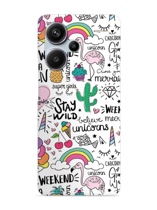 Unicorn Ice Cream Snap Case for Xiaomi Redmi Note 13 Pro Plus (5G) Zapvi