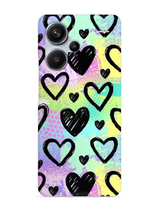 Bright Pattern Hearts Snap Case for Xiaomi Redmi Note 13 Pro Plus (5G) Zapvi