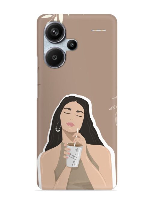 Girl With Coffee Snap Case for Xiaomi Redmi Note 13 Pro Plus (5G) Zapvi