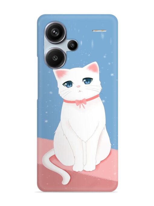 Cute White Cat Snap Case for Xiaomi Redmi Note 13 Pro Plus (5G) Zapvi