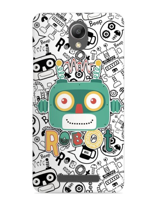 Robot Modern Seamless Pattern Snap Case for Xiaomi Redmi Note 2