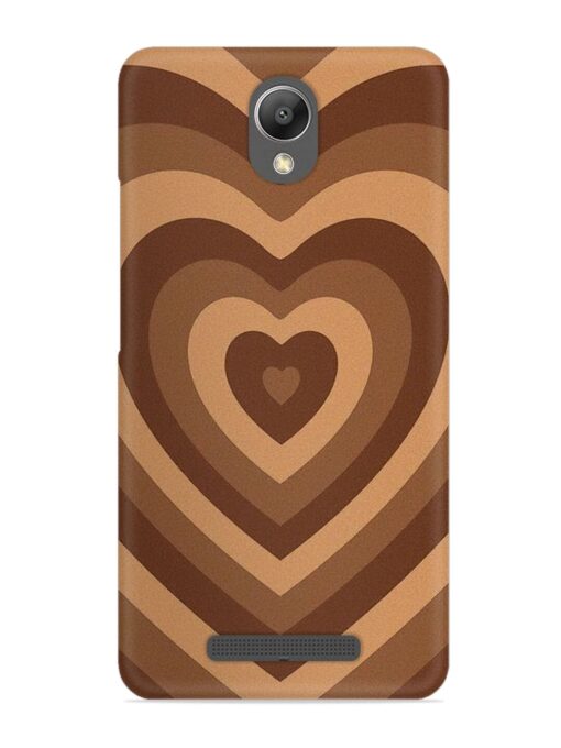 Brown Heart Snap Case for Xiaomi Redmi Note 2 Zapvi