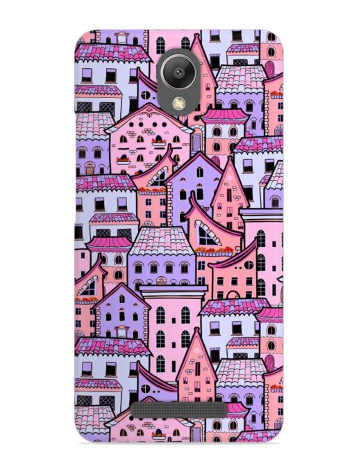 Seamless Pattern Houses Snap Case for Xiaomi Redmi Note 2 Zapvi