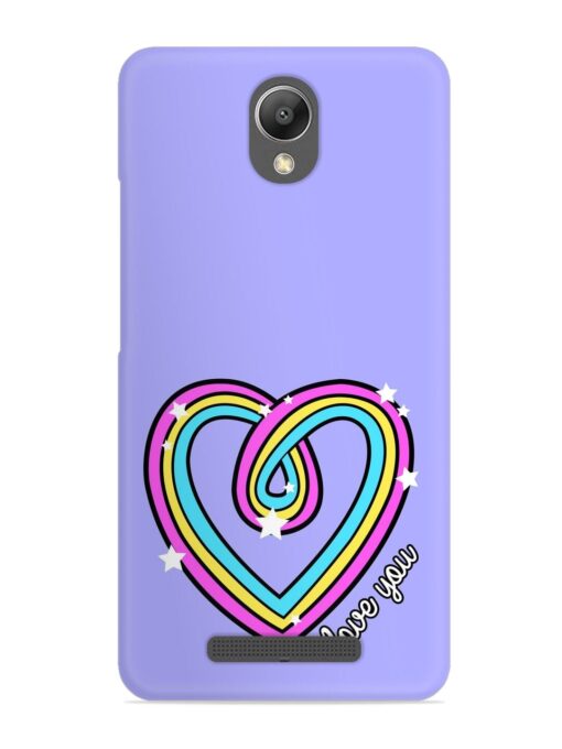 Colorful Rainbow Heart Snap Case for Xiaomi Redmi Note 2