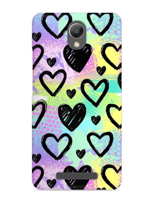 Bright Pattern Hearts Snap Case for Xiaomi Redmi Note 2 Zapvi