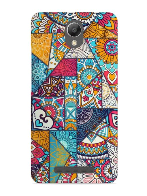 Patchwork Pattern Vintage Snap Case for Xiaomi Redmi Note 2 Zapvi