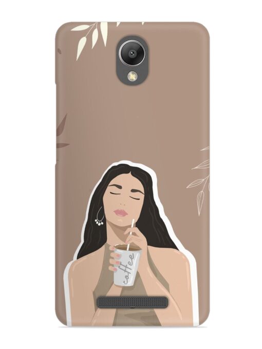 Girl With Coffee Snap Case for Xiaomi Redmi Note 2 Zapvi