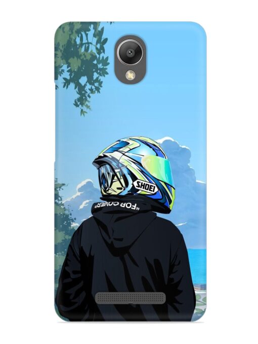 Rider With Helmet Snap Case for Xiaomi Redmi Note 2 Zapvi