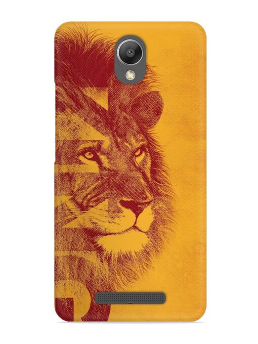 Gold Lion Crown Art Snap Case for Xiaomi Redmi Note 2 Zapvi