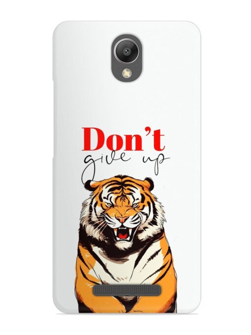 Don'T Give Up Tiger Art Snap Case for Xiaomi Redmi Note 2 Zapvi