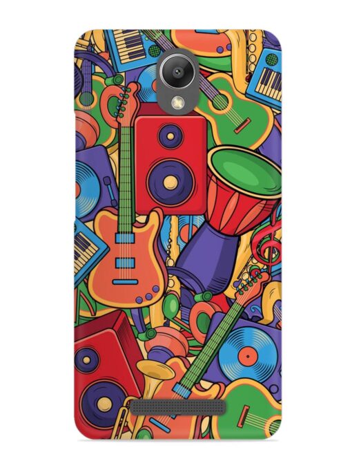 Colorful Music Art Snap Case for Xiaomi Redmi Note 2 Zapvi