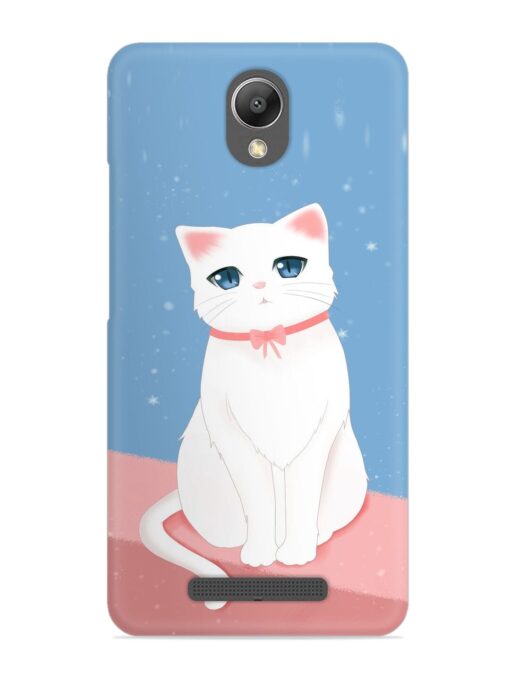 Cute White Cat Snap Case for Xiaomi Redmi Note 2