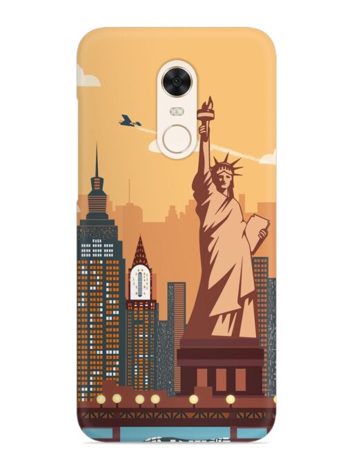 New York Statue Of Liberty Architectural Scenery Snap Case for Xiaomi Redmi Note 4 Zapvi