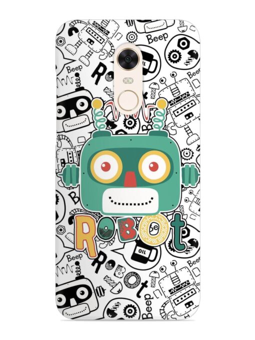 Robot Modern Seamless Pattern Snap Case for Xiaomi Redmi Note 4 Zapvi