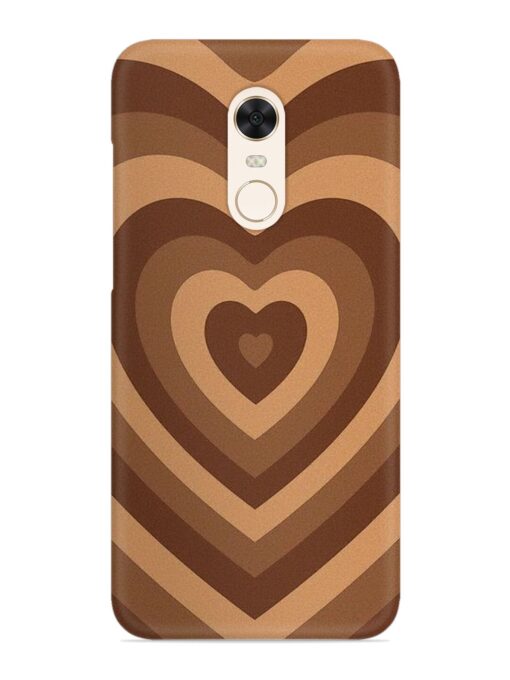 Brown Heart Snap Case for Xiaomi Redmi Note 4 Zapvi