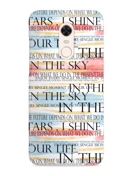 Seamless Slogans Pattern Snap Case for Xiaomi Redmi Note 4 Zapvi