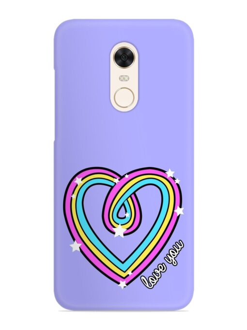 Colorful Rainbow Heart Snap Case for Xiaomi Redmi Note 4