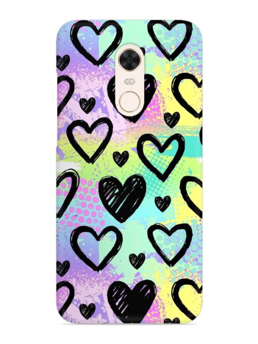 Bright Pattern Hearts Snap Case for Xiaomi Redmi Note 4 Zapvi