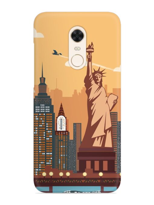 New York Statue Of Liberty Architectural Scenery Snap Case for Xiaomi Redmi Note 5 Zapvi