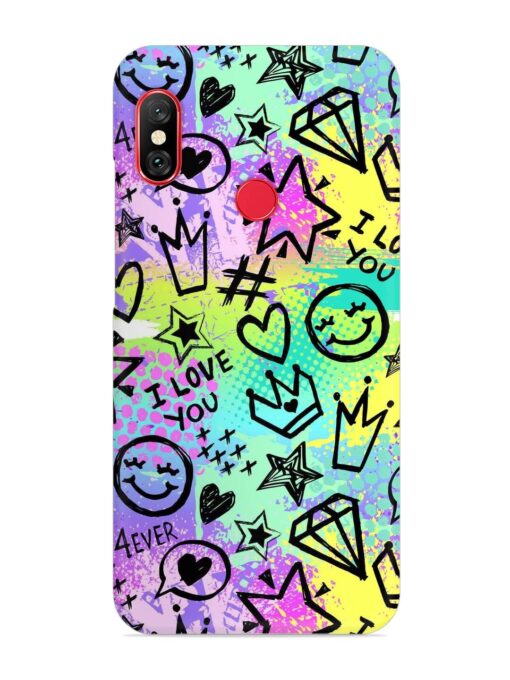 Bright Seamless Pattern Snap Case for Xiaomi Redmi Note 6 Pro Zapvi