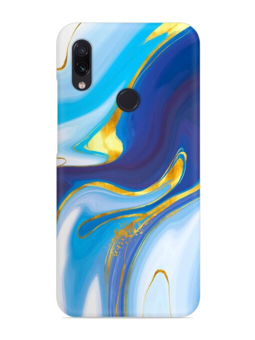 Watercolor Background With Golden Foil Snap Case for Xiaomi Redmi Note 7 Zapvi