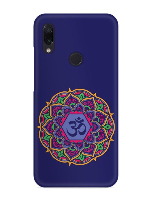 Om Mandala Art Blue Snap Case for Xiaomi Redmi Note 7