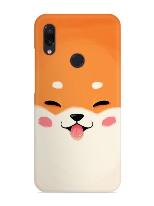 Cute Dog Face Vector Snap Case for Xiaomi Redmi Note 7 Zapvi