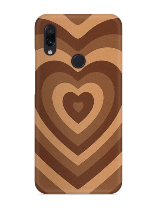 Brown Heart Snap Case for Xiaomi Redmi Note 7