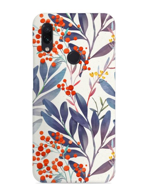 Seamless Floral Pattern Snap Case for Xiaomi Redmi Note 7 Zapvi