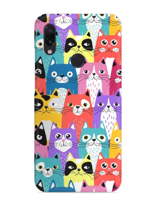 Funny Cartoon Cats Snap Case for Xiaomi Redmi Note 7 Zapvi