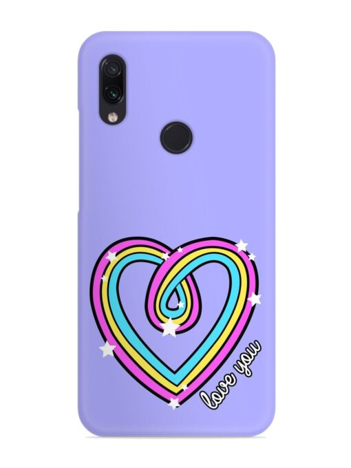 Colorful Rainbow Heart Snap Case for Xiaomi Redmi Note 7