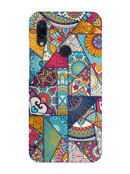 Patchwork Pattern Vintage Snap Case for Xiaomi Redmi Note 7