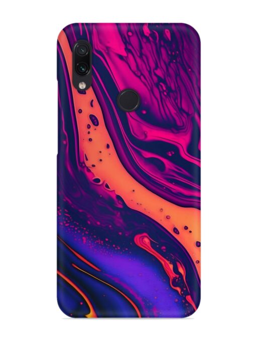 Fluid Blue Pink Art Snap Case for Xiaomi Redmi Note 7 Zapvi