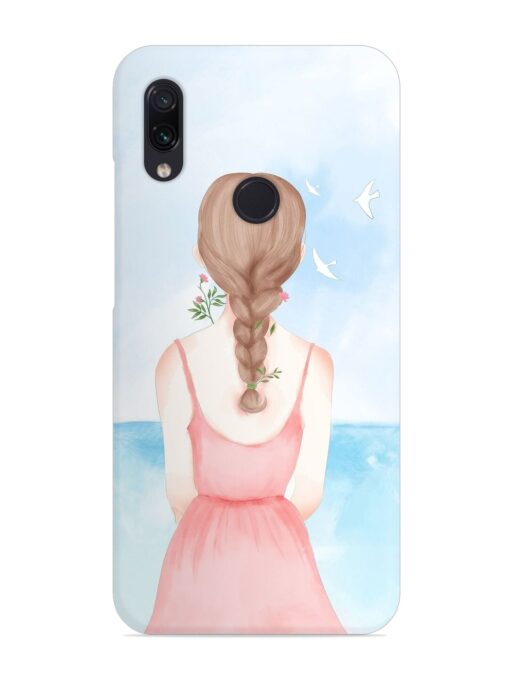 Watercolor Girl Vector Snap Case for Xiaomi Redmi Note 7 Zapvi