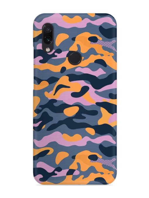 Camouflage Army Military English Orange Art Snap Case for Xiaomi Redmi Note 7 Pro