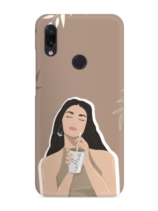 Girl With Coffee Snap Case for Xiaomi Redmi Note 7 Pro Zapvi