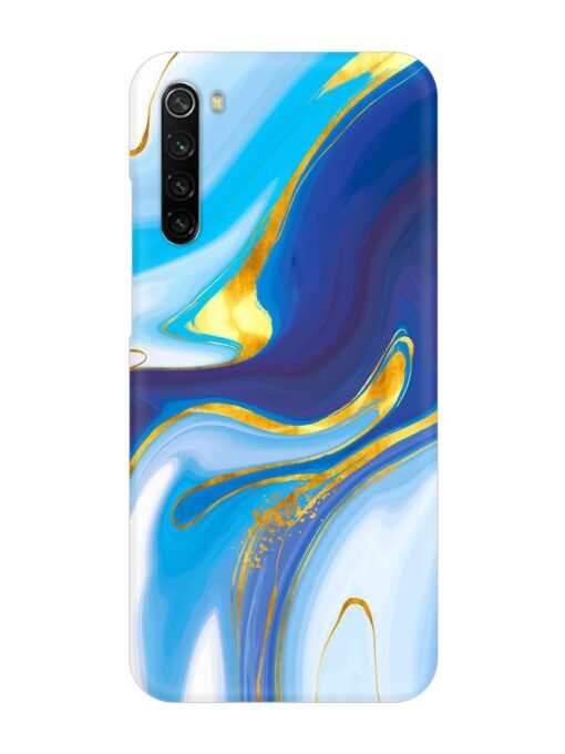 Watercolor Background With Golden Foil Snap Case for Xiaomi Redmi Note 8