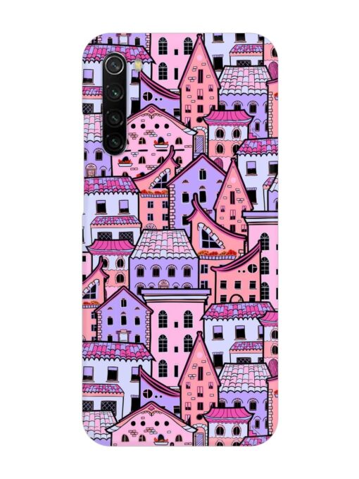 Seamless Pattern Houses Snap Case for Xiaomi Redmi Note 8 Zapvi