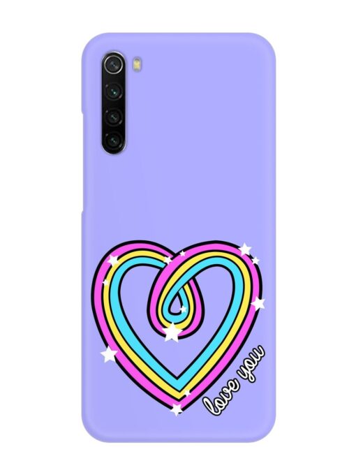 Colorful Rainbow Heart Snap Case for Xiaomi Redmi Note 8