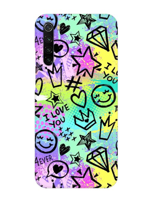 Bright Seamless Pattern Snap Case for Xiaomi Redmi Note 8 Zapvi