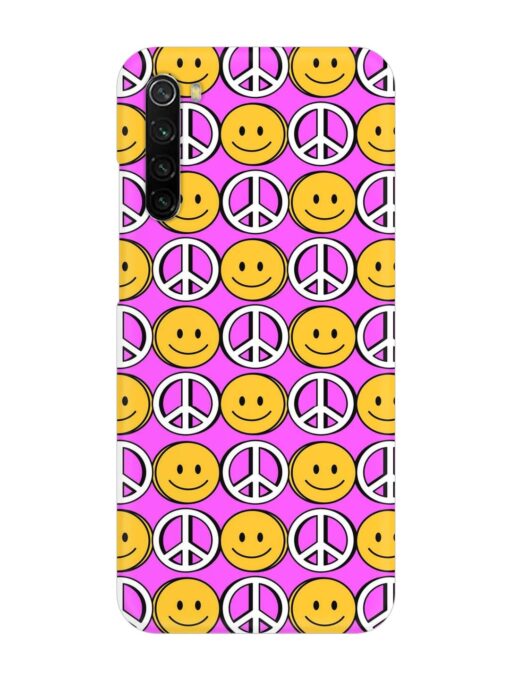 Smiley Face Peace Snap Case for Xiaomi Redmi Note 8 Zapvi