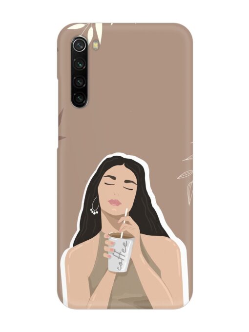 Girl With Coffee Snap Case for Xiaomi Redmi Note 8 Zapvi