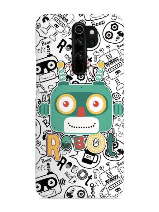 Robot Modern Seamless Pattern Snap Case for Xiaomi Redmi Note 8 Pro