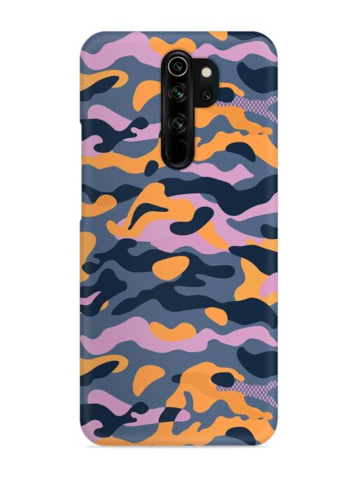 Camouflage Army Military English Orange Art Snap Case for Xiaomi Redmi Note 8 Pro Zapvi