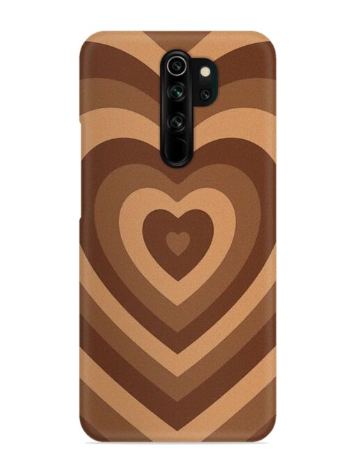 Brown Heart Snap Case for Xiaomi Redmi Note 8 Pro