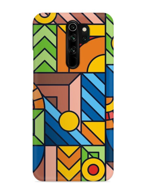 Colorful Geometric Snap Case for Xiaomi Redmi Note 8 Pro Zapvi