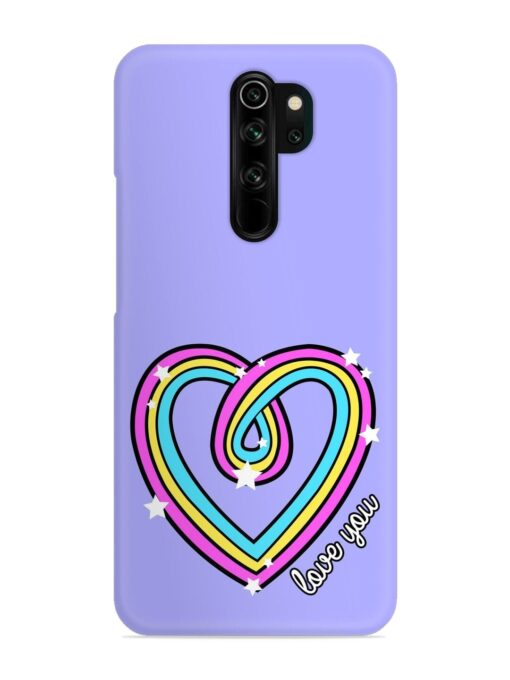 Colorful Rainbow Heart Snap Case for Xiaomi Redmi Note 8 Pro Zapvi