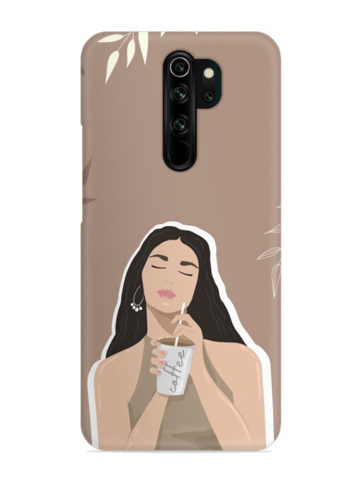 Girl With Coffee Snap Case for Xiaomi Redmi Note 8 Pro Zapvi