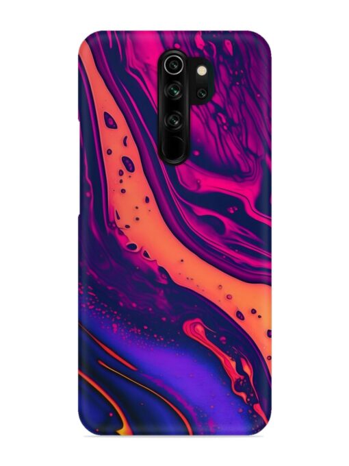 Fluid Blue Pink Art Snap Case for Xiaomi Redmi Note 8 Pro Zapvi